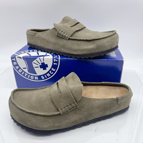 Birkenstock Naples Wrapped Thyme Suede Leather Clog Slip On Men EU 43 US 10-10.5 - Picture 1 of 12